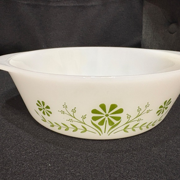 Vintage Glasbake Green Daisy 2 QT Casserole Baking Dish #J514 - Picture 6 of 6